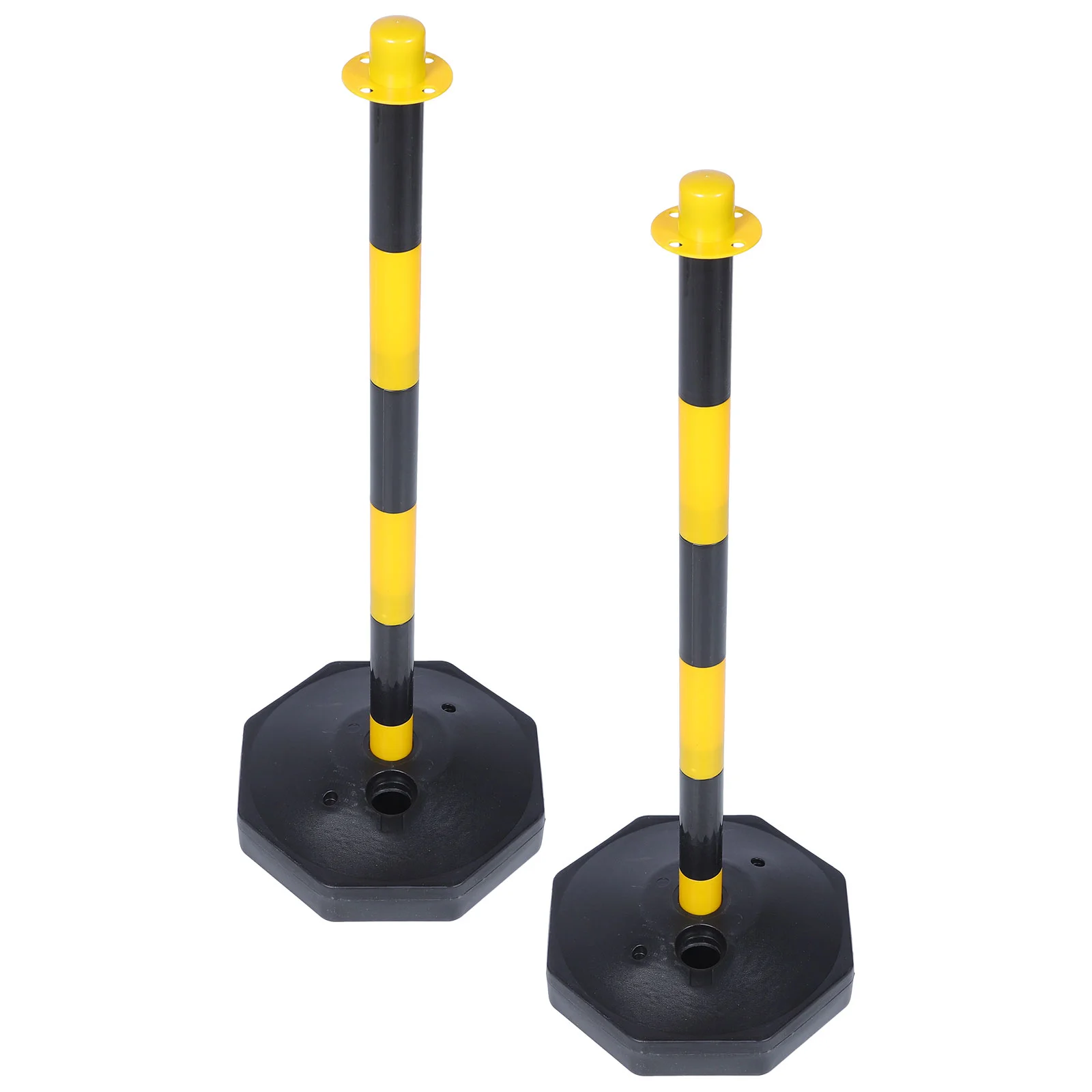 2 Pcs Water Injection Warning Column Traffic Cones Delineator Post Safety Cones Yellow Barrier Parking Stop Roadway Safety