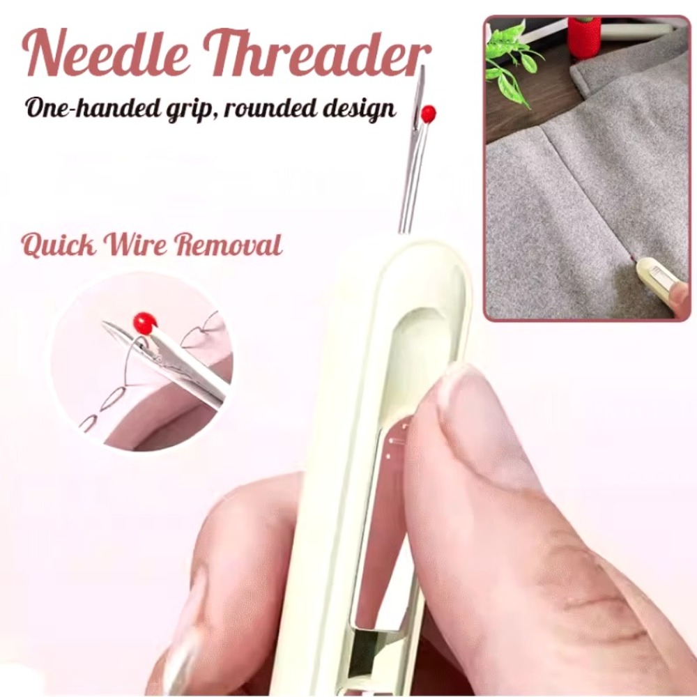 Handarbeiten Einfädeln Nadeleinfädler Stickerei Kreuzstich Doppelkopf Picking Thread Remover DIY Nähzubehör 2in1
