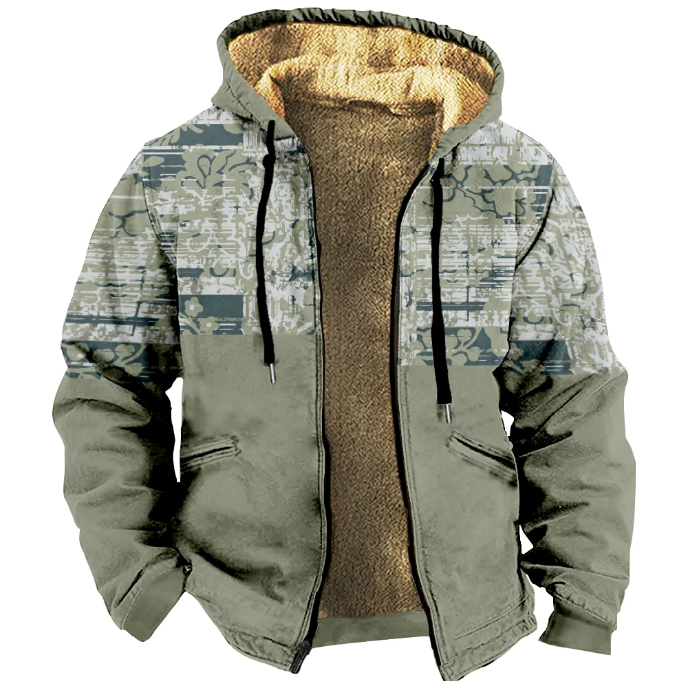 Sudaderas con capucha de manga larga con cremallera para hombre, chaqueta de tribo azteca Retro informal de invierno para hombre/mujer, ropa, sudadera, prendas de vestir exteriores