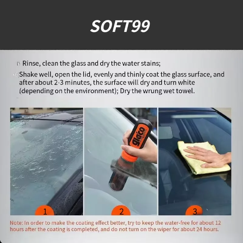 70ml soft99 acessórios para carro universal jdm ultra soft99 glaco longo último vidro para-brisa de carro à prova d'água agente à prova de chuva