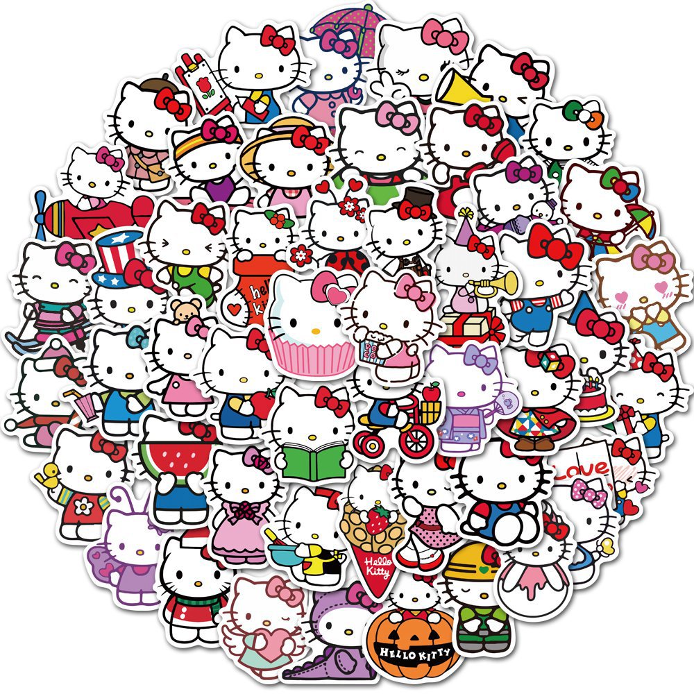 50 pçs kawaii dos desenhos animados sanrio kuromi melodia adesivos diy telefone móvel ipad bagagem à prova dwaterproof água ins computador adesivos crianças brinquedos