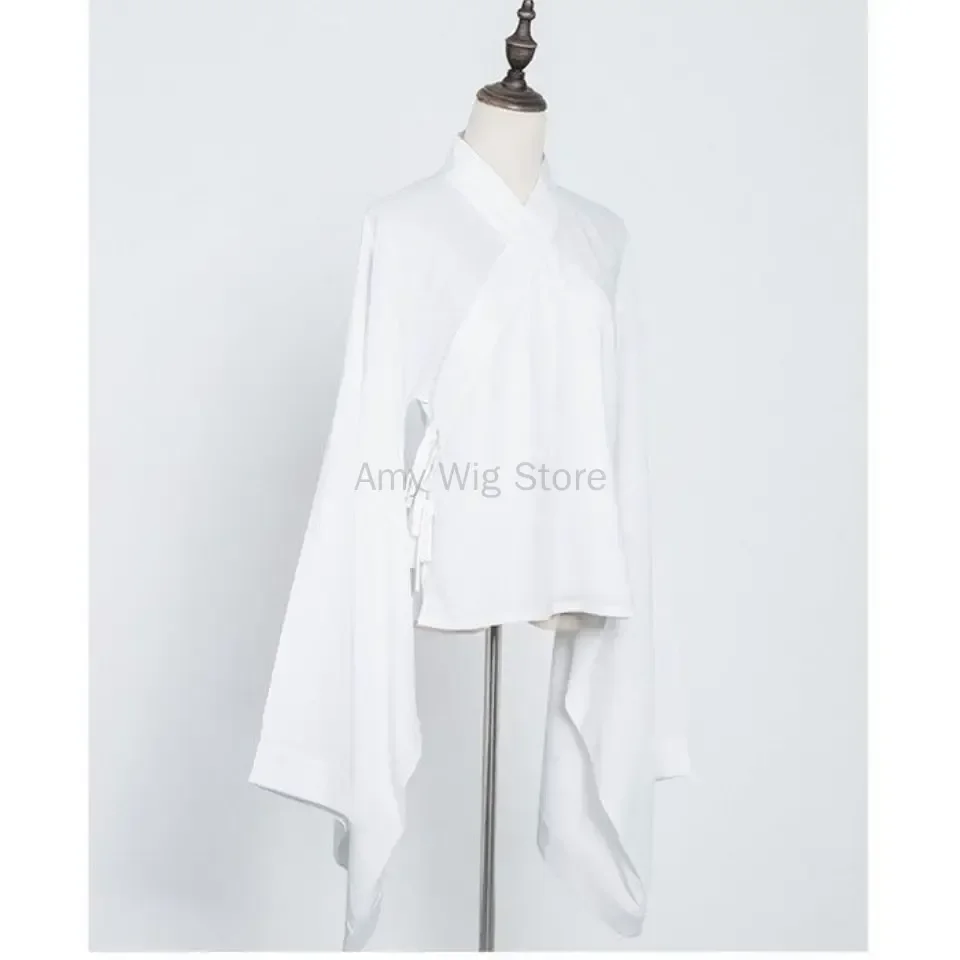 여성의 중국어 번체 의상 Flowy Hanfu 레이디 여성 남성 화이트 블랙 탑 스커트 정장 속옷 무대 공연 착용