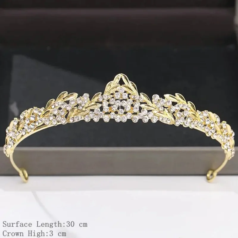 Accessori per capelli con corona e tiara color argento e oro per le donne Accessori da sposa Corona per regalo diadema con strass da sposa