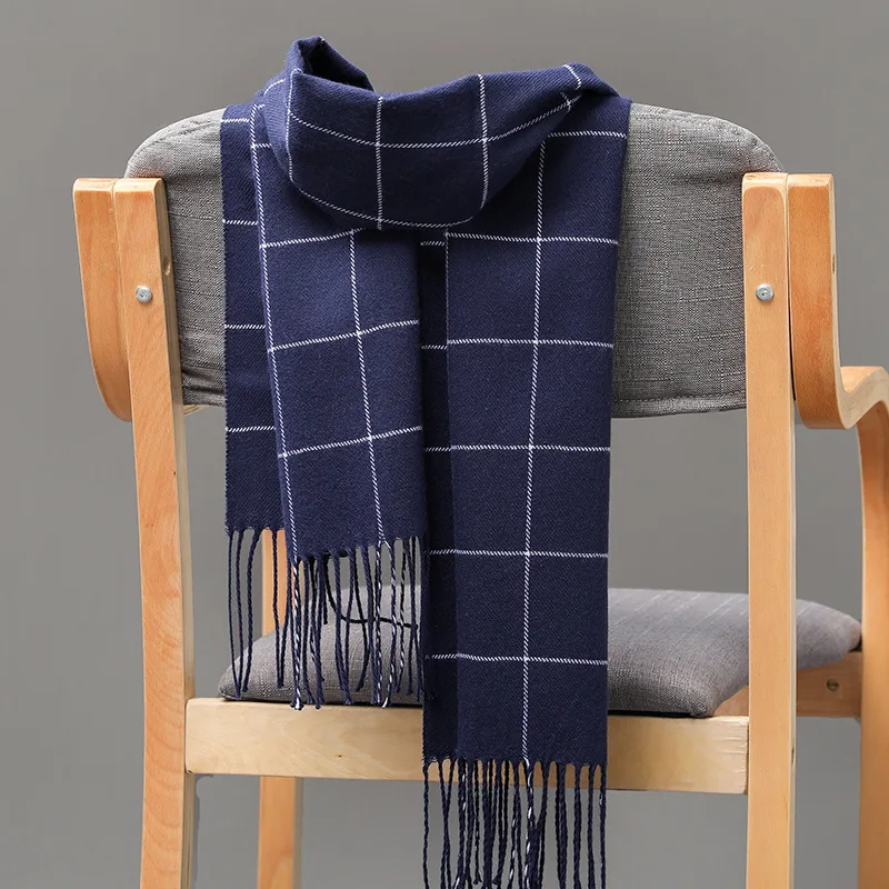 2023 novo inverno cachecol masculino manter quente cachecóis de caxemira casual marca designer pashmina lenço borla negócios xale envoltório