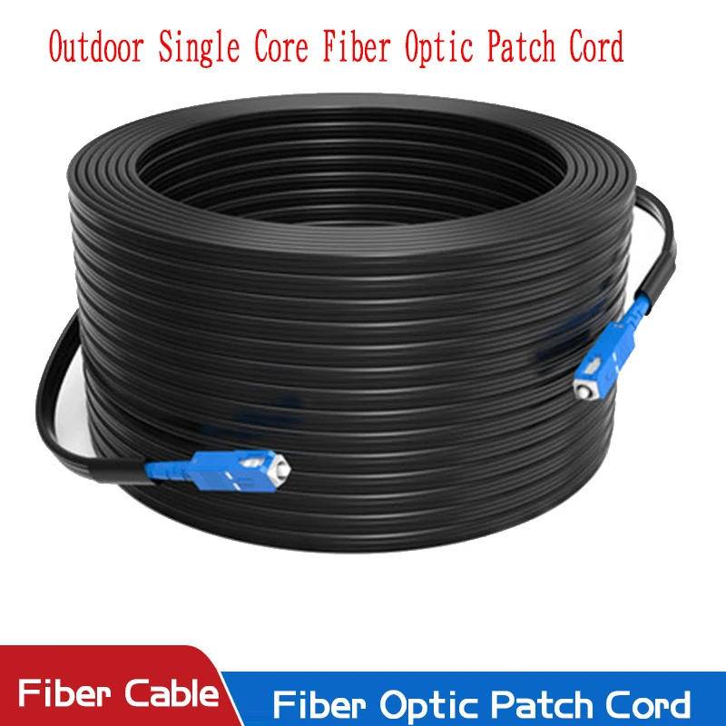 Glasfaser-Drop-Kabel SC-UPC auf SC UPC Single Mode Simplex Indoor-Patchkabel Optisches Kabel FTTH 10 m 20 m 30 m 50 m 100 m