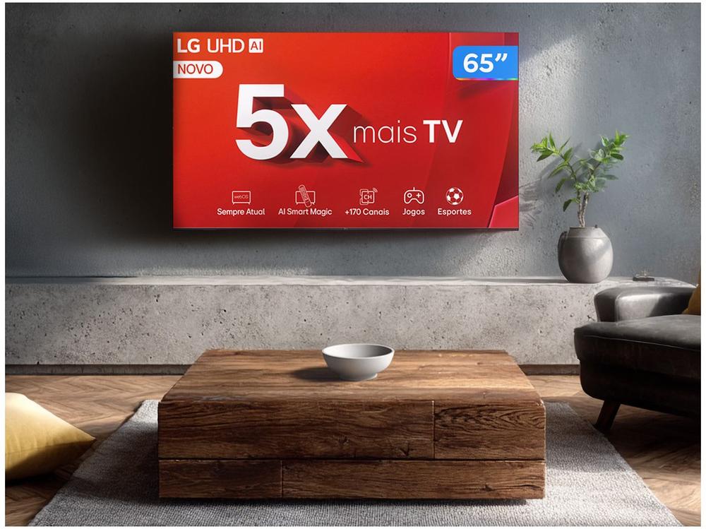 Smart TV 65" 4K LG Ultra HD 65UT8050 com Processador a5 Ger7 AI Alexa/Chromecast