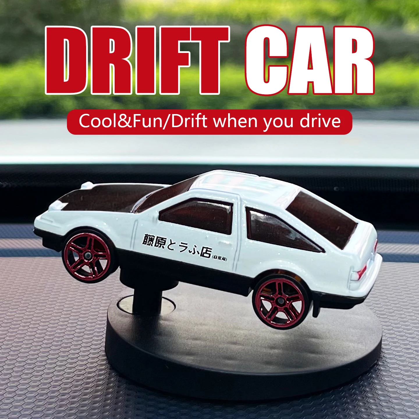 Fishtailing Drifting Car ornament dashboard kwispelende schommel beweeg cool leuk sportracemodel interieuraccessoires decoratie