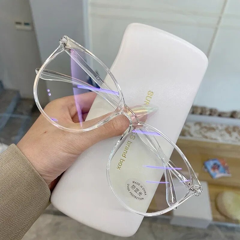 Óculos anti-luz azul bloqueando óculos transparentes anti-radiação lente substituível para mulheres/homens