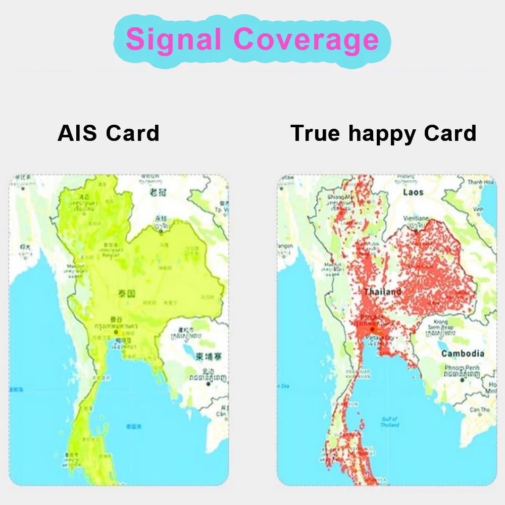 Tarjeta de visita turística de Tailandia, números de teléfono de Tailandia, puede registrar la aplicación, Internet de alta velocidad y llamadas gratuitas, datos de Internet ilimitados