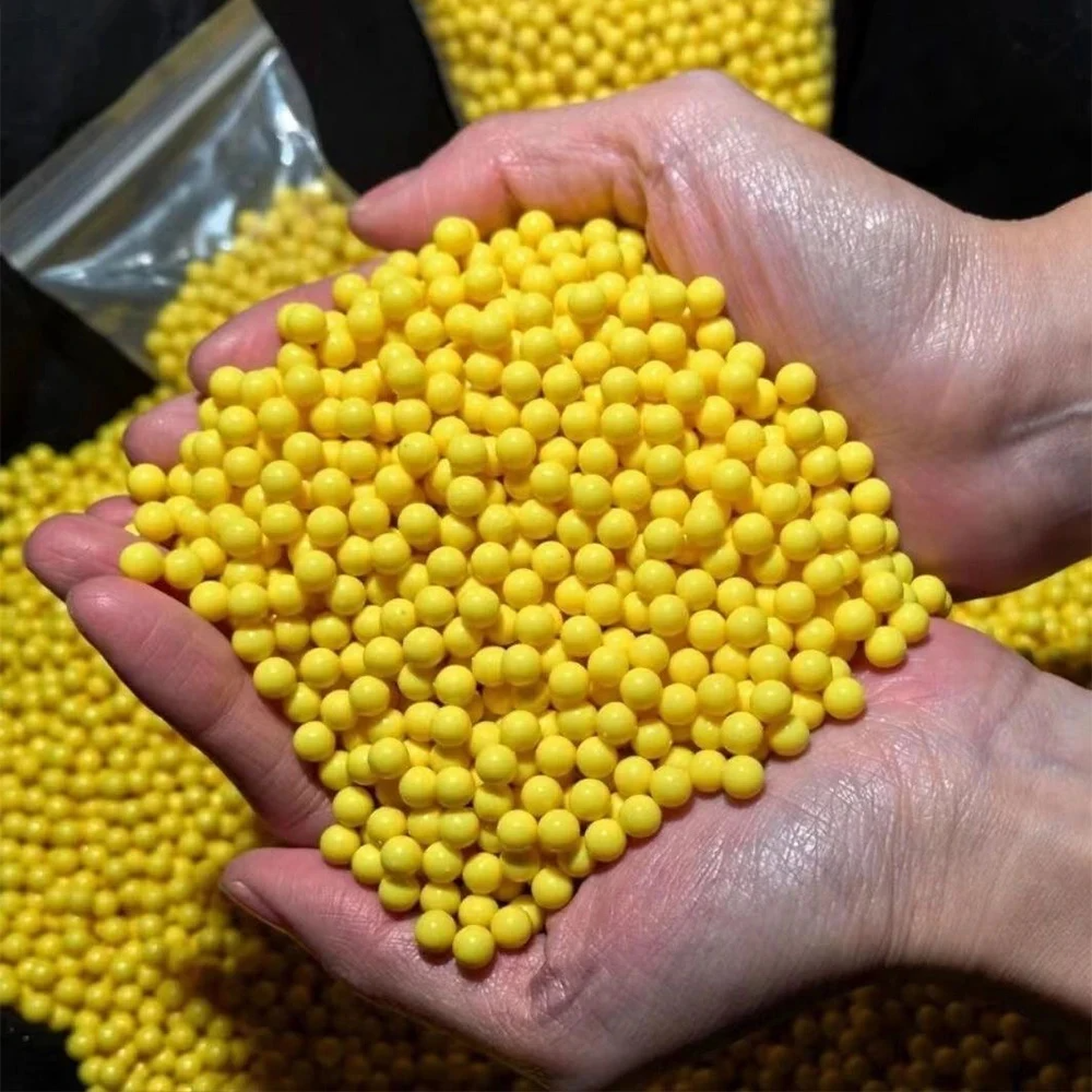 1000 rodadas airsoft bbs balas 0.12g caça tiro 6mm bb strikeball rifle arma de plástico bb bolas amarelo paintball acessórios