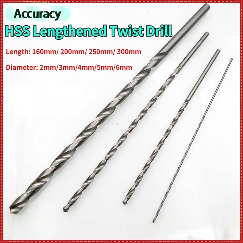 2-6Mm Length160/200/250/300Mm Dài Thêm Mũi Khoan HSS Bộ Holesaw Lỗ thấy Cắt Khoan Bộ Gỗ Kim Loại Thép Hợp Kim
