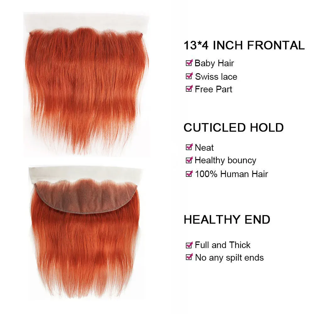 13x4 fechamento frontal de renda transparente apenas 350 pacotes laranja orelha a orelha frontal 100% remy cabelo humano renda frontal pré arrancado