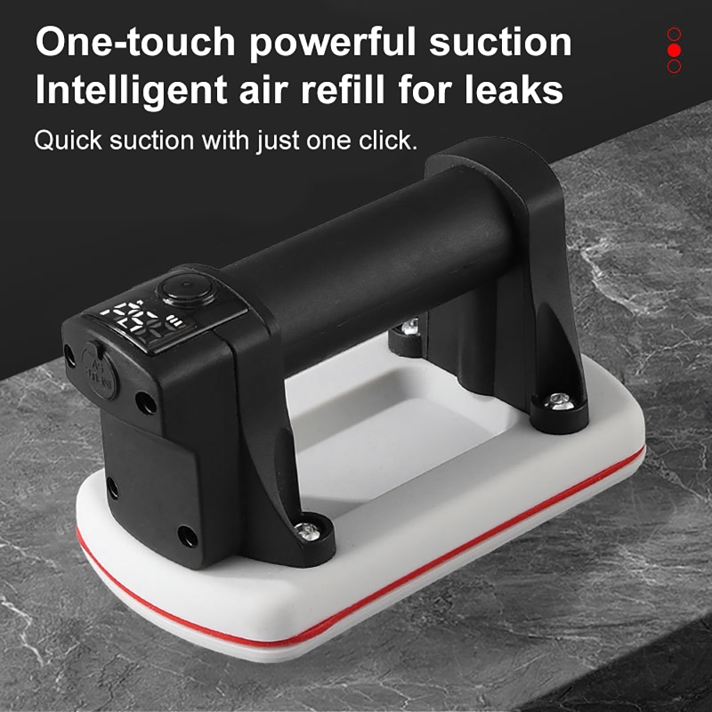 Ventosa elétrica de alta potência com display digital inteligente, início com um clique, bomba de ar a vácuo, força de 90kg, ventosa de telha de vidro