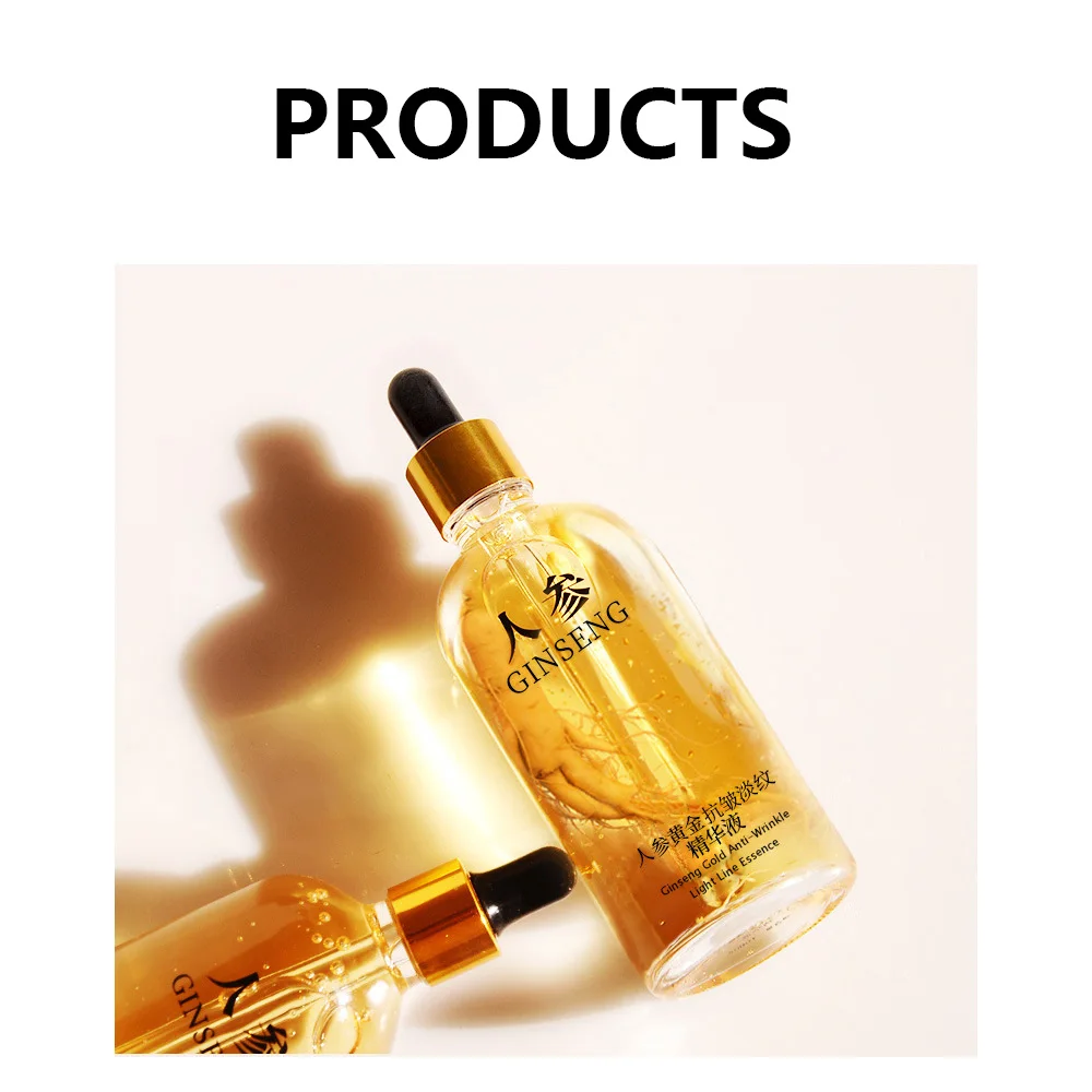 Essenza di Ginseng polipeptide olio essenziale Anti-età oro polipeptide essenza antirughe stringere la pelle sciolta ridurre le linee sottili