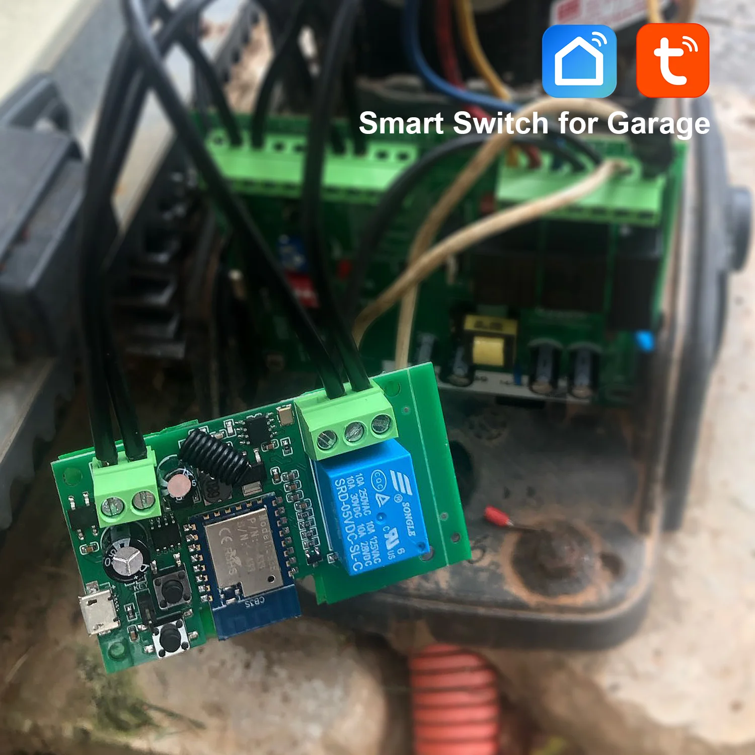 Módulo de relé de interruptor inteligente WIFI para puerta de garaje aplicación remota Tuya Smartlife Control RF433 transmisor Alexa 1 2 4 canales