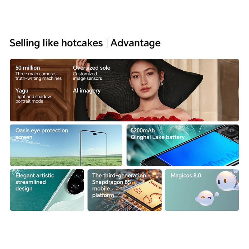 HONOR 200 Pro 5G 12GB+512GB Pantalla OLED de 6,7”, SIM dual, triple cámara de 50MP, carga rápida, teléfono inteligente Android