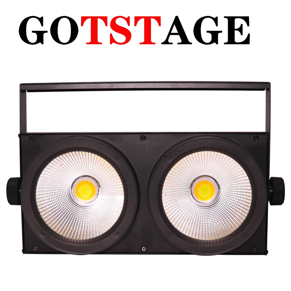 GOTSTAGE 220 ワット LED 2IN1 COB クールウォームホワイト照明 2X100W フラッドブラインダー照明ウェディングパーティーバー DMX 舞台照明ディスコバー