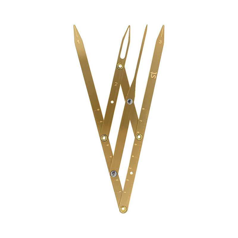 ステンレス鋼黄金比キャリパー Microblading アートメイク眉毛測定ツール平均黄金眉毛ディバイダー