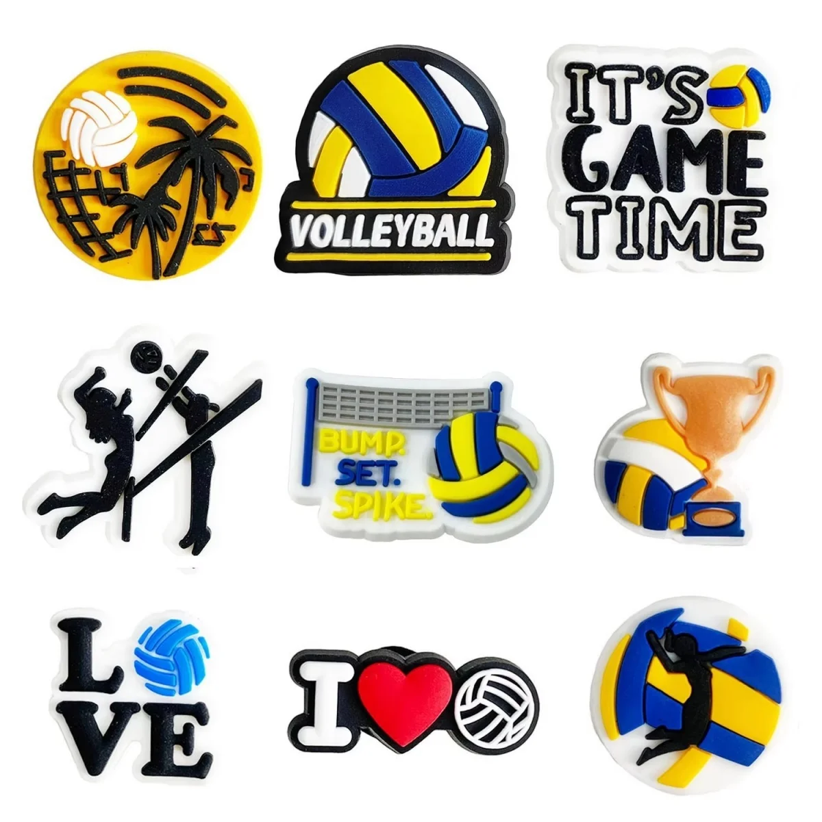 Amuletos de zapatos de PVC para baloncesto, fútbol, voleibol, serie para mujeres y hombres, decoraciones para zapatos, alfileres, accesorios, hebillas para zuecos, regalos
