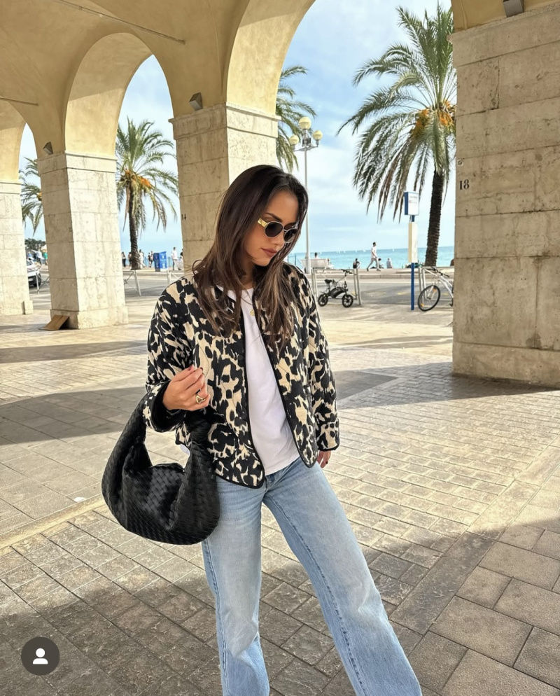 ETJ 2025 moda feminina elegante estampa animal edição solta vintage gola redonda jaqueta acolchoada de algodão opção multicolorida