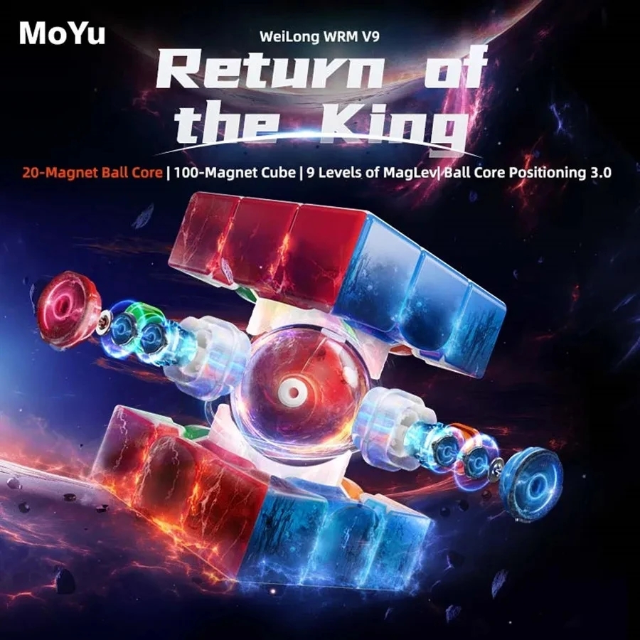 Moyu Weilong WRM V9 20 noyau de boule magnétique Cube de vitesse magique Fidget jouets Moyu Weilong WRMV9 Maglev Cubo Magico Puzzle cadeau jouet