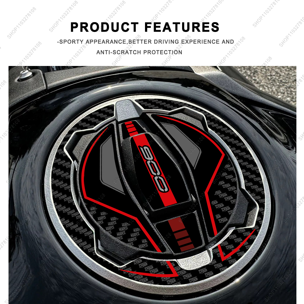 Аксессуары для мотоциклов, крышка топливного бака, защитная наклейка, водонепроницаемая, устойчивая к царапинам 3D наклейка из смолы для Kawasaki Z900 Z 900 2022-2025