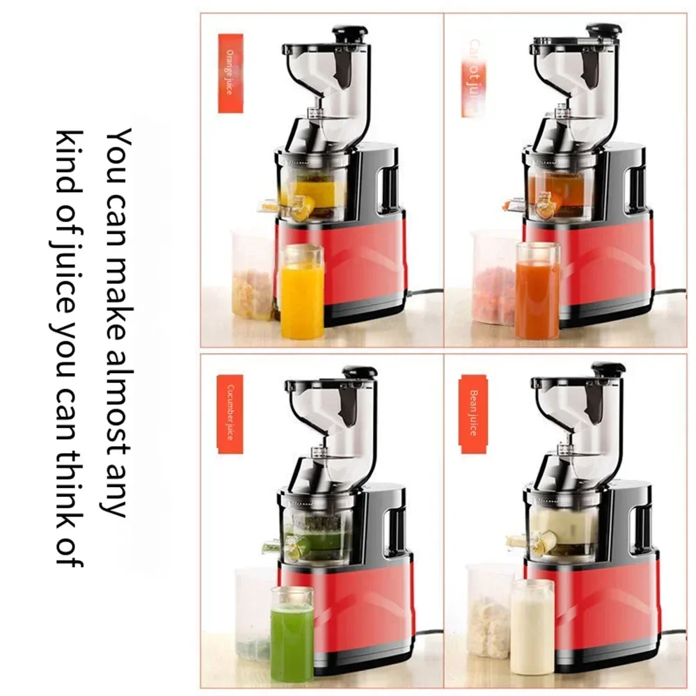Masticating Juicer Machines, 7 inch Slow Cold Press Juicer with Large Feed Chute, Cold Press Juicers for Vegetables and Fruits