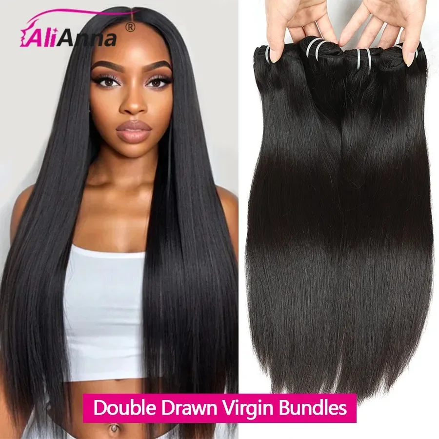15a duplo desenhado virgem pacotes de cabelo humano cru vietnamita feixes de cabelo humano em linha reta pacotes extensões de cabelo não processado