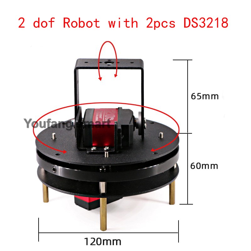 120mm Aluminium Ring voor 1/2 DOF Robot Pan En Tilt Servo Controle Beugel Sensor Mount Voor Arduino Robot DIY Kit Programmeerbare Kit