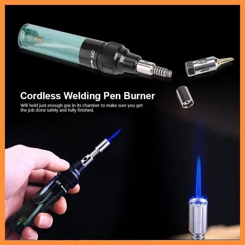 1300 C Butan 4 Trong 1 Xách Tay Hàn Bộ Bút Hàn Đốt Thổi Đèn Pin Gas Hàn Không Dây Butane đầu Dụng Cụ