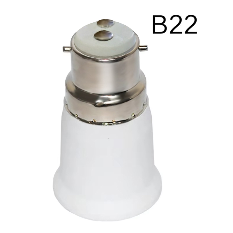 B22 auf E27 Lampenfassung, hochwertiger Lampensockel-Konverter-Adapter, PC, feuerfester Lampenfassung für LED-Maisbirnenstrahler, 110 V, 220 V