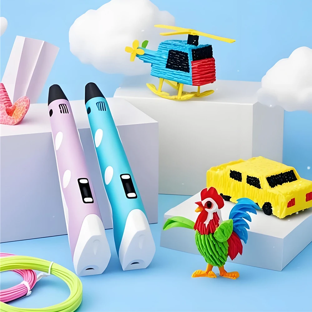 3D-pen Tekening Afdrukken Pen met LCD-scherm Compatibel PLA-filament Speelgoed Veilig schilderen voor kinderen DIY Kerstverjaardagscadeau