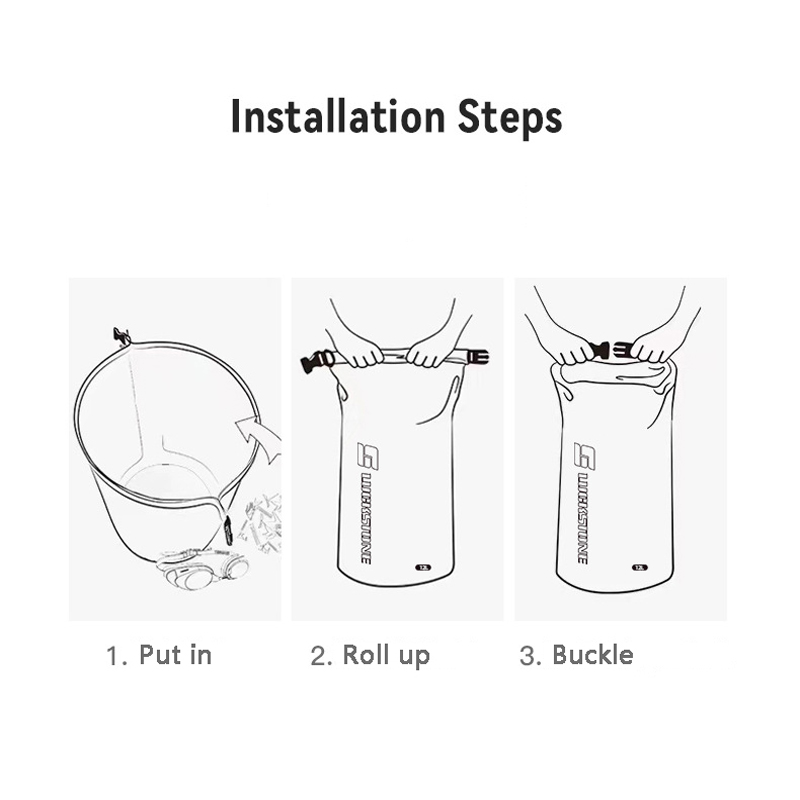 3/5/8/12/15/25/35/75L กันน้ำถุง Ultralight drifting ว่ายน้ำเสื้อผ้าเก็บกระเป๋าล่องแก่งพายเรือคายัคกีฬากระเป๋า