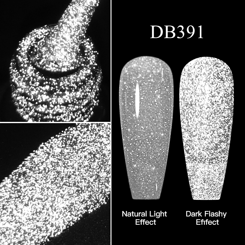 Mtssii 6ml Holographic Glitter Gel Nail Polish Sparkling Silver Recflective Uv Gel Polish Semi Permanent Varnish For Manicure