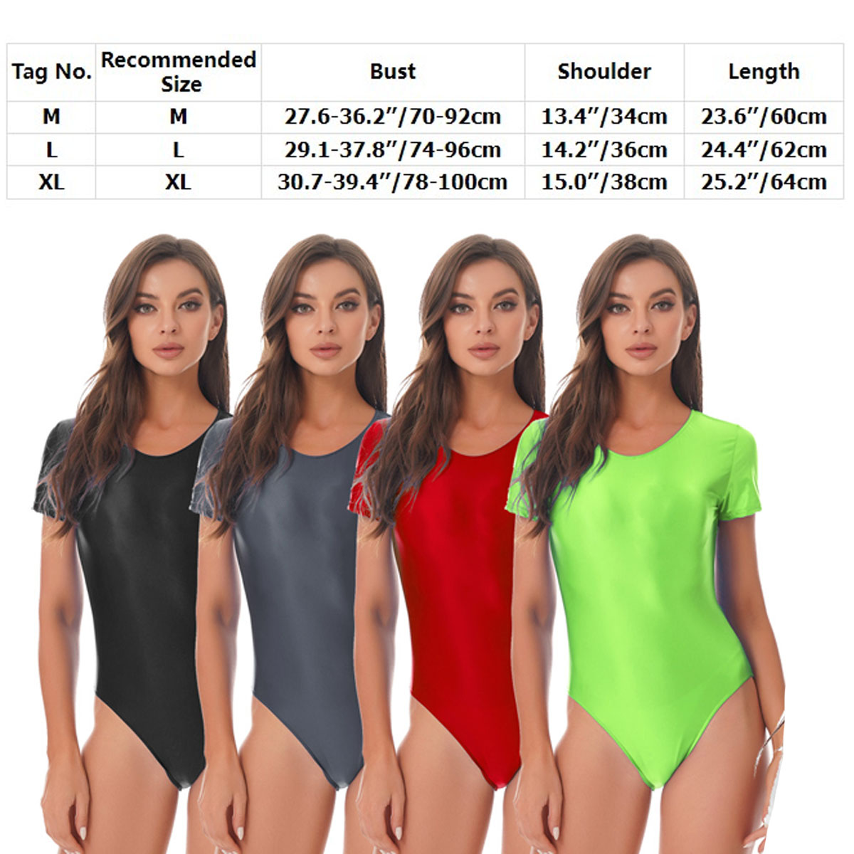 Frauen Öl Glänzend Glänzend Rohr Body Elastische Einteilige Boxer Kurze Trikot Sexy Strumpfhosen Bandage Satin Shaper Badeanzug Bademode