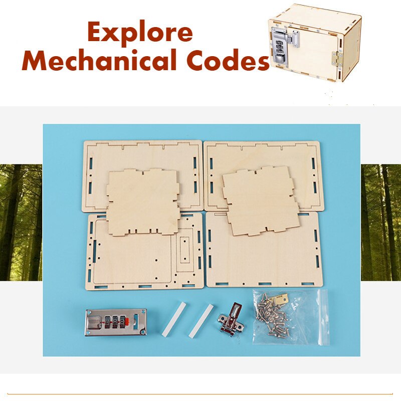 Caja de códigos manual para niños DIY, juguetes financieros de dinero para niños, juguetes de ciencia experimental