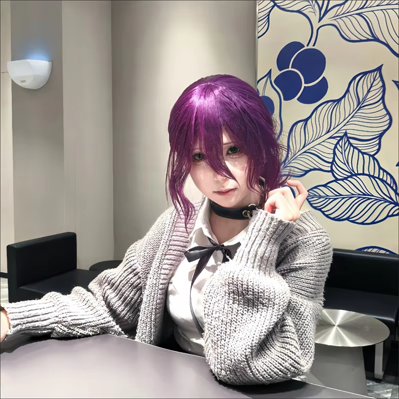 Anime Chainsaw Man Reze Cosplay Choker PU Necklace Punk Leather Collar Pull Ring Chain Unisex Party Props