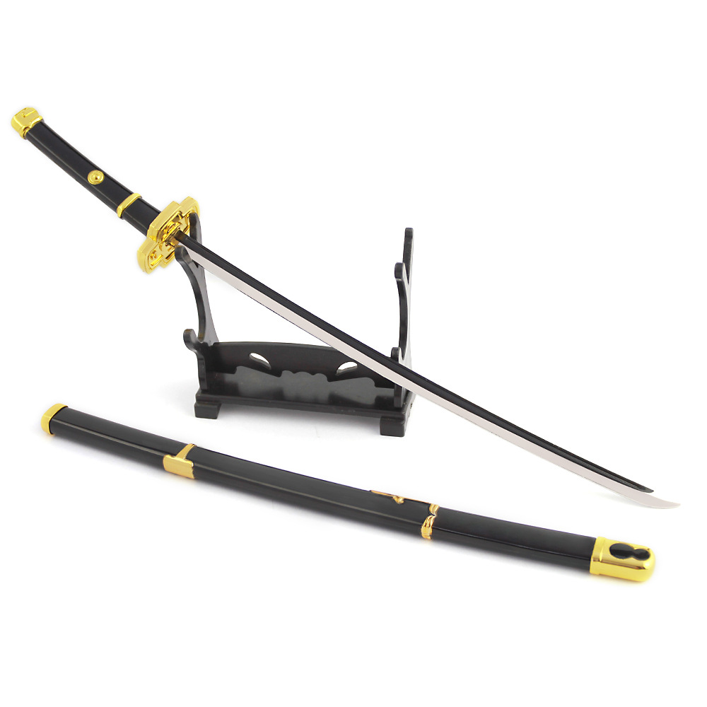 26cm uma peça zoro espada japonês katanas brinquedo faca sem cortes espada de brinquedo cosplay anime katana arma modelo presentes para menino crianças brinquedo