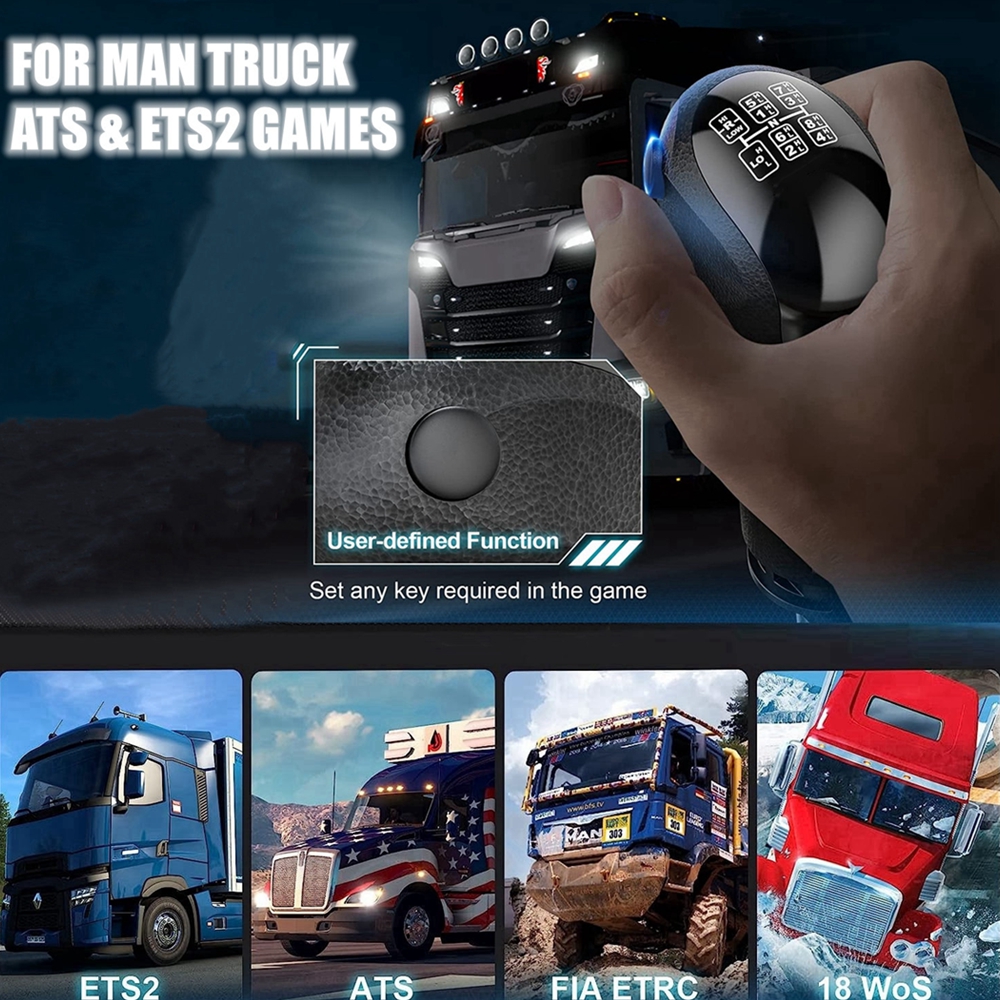 トラックシミュレーター PC USB ギアシフトノブ Logitech G29 G27 G25 G923 Thrustmaster TH8A 高低ギアシフターノブ ATS ETS2