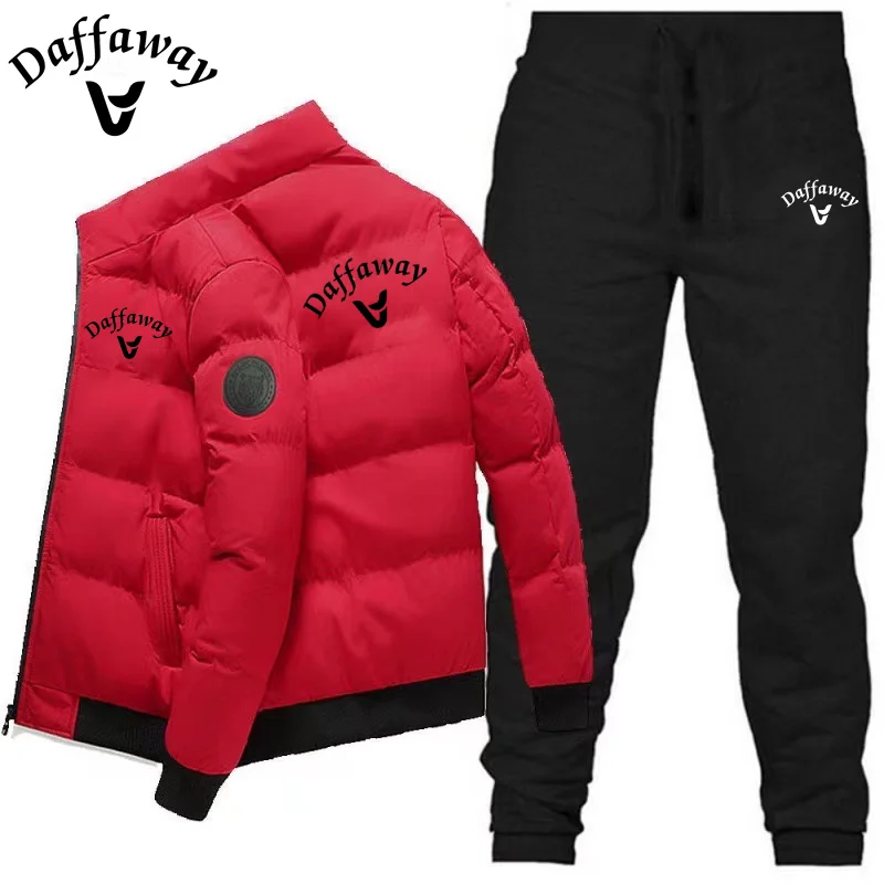 Ropa de hombre Chaqueta de algodón Conjunto de ropa deportiva, Conjunto de camisa y pantalones con capucha, Moda Naffaway, Ropa de invierno para hombre Nueva dos piezas