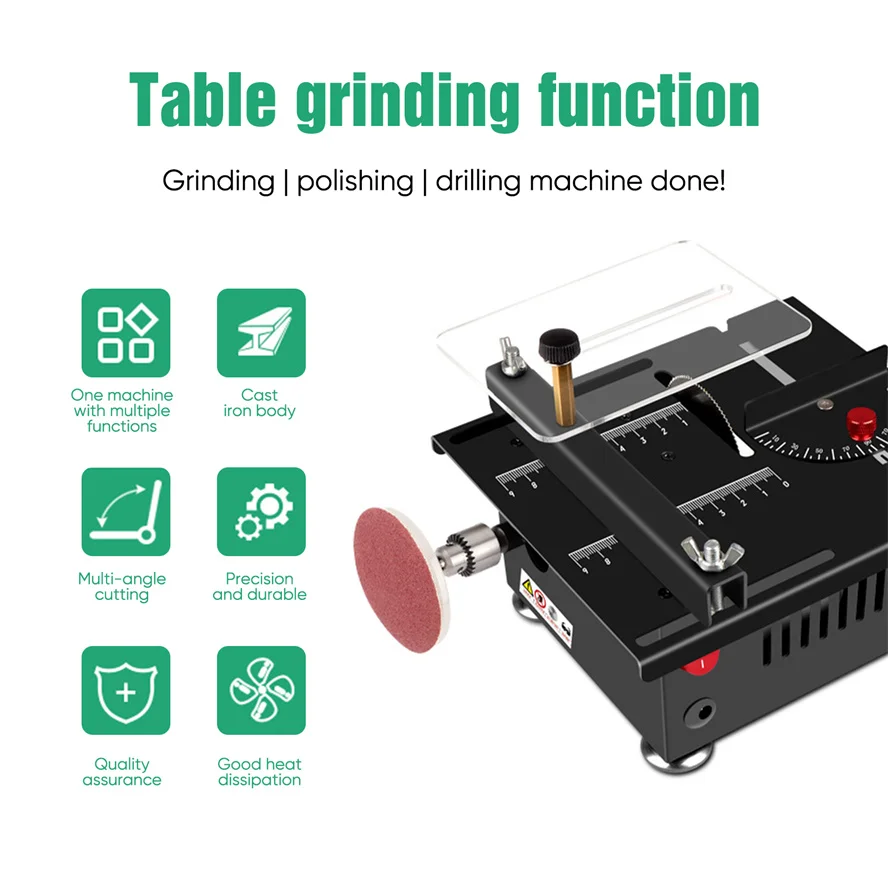 Mini scie de Table électrique 100W, 5000 tr/min, petite scie d'établi pour le travail du bois, modèle de bricolage fait à la main, artisanat, Machine de découpe, outil à lame de 16mm