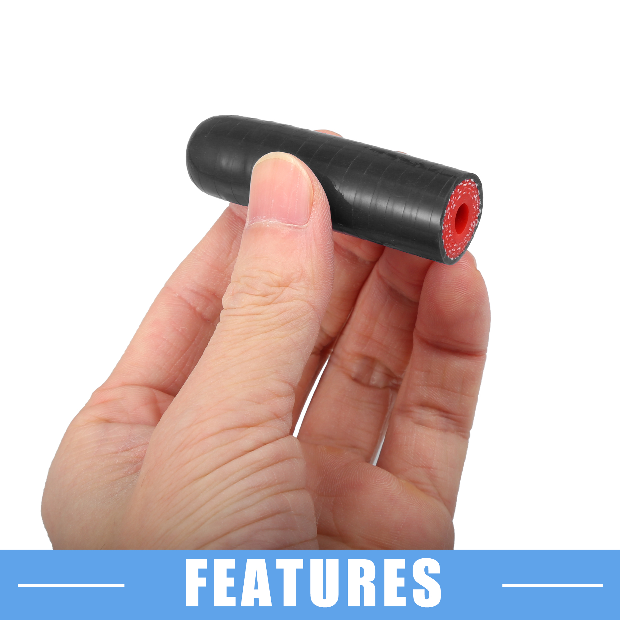 UXCELL シリコンクーラントキャップ吸気真空ホースエンドプラグ車のクーラントヒーターバイパス真空水ポート 6 ミリメートル ID から 40 ミリメートル ID ブラック