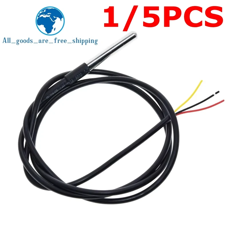 DS18B20 Nhiệt Độ Cảm Biến Bộ Chống Thấm Nước 100CM Cảm Biến Kỹ Thuật Số Cáp Thép Không Gỉ Đầu Dò Nhà Ga Adapter Cho Arduino