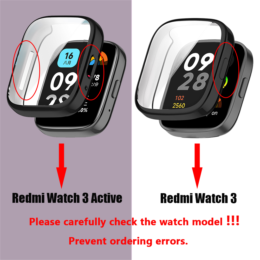 TPUซิลิโคนอ่อนกรณีแก้วสําหรับRedmi Watch 3 Active 3 Liteสมาร์ทสายนาฬิกาป้องกันหน้าจอสําหรับXiaomi Redmiนาฬิกา 3