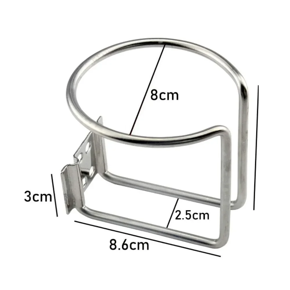 Anillos de acero inoxidable para barco, soporte Universal para bebidas, para remolque de coche RV, Hardware para yate marino y camión, 2 uds.