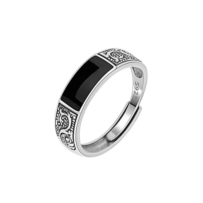 Anillos con diseño de dragón Simple a la moda para hombres y mujeres, regalo Retro Hip Hop, anillo de dedo índice abierto de cobre, accesorios de joyería Punk