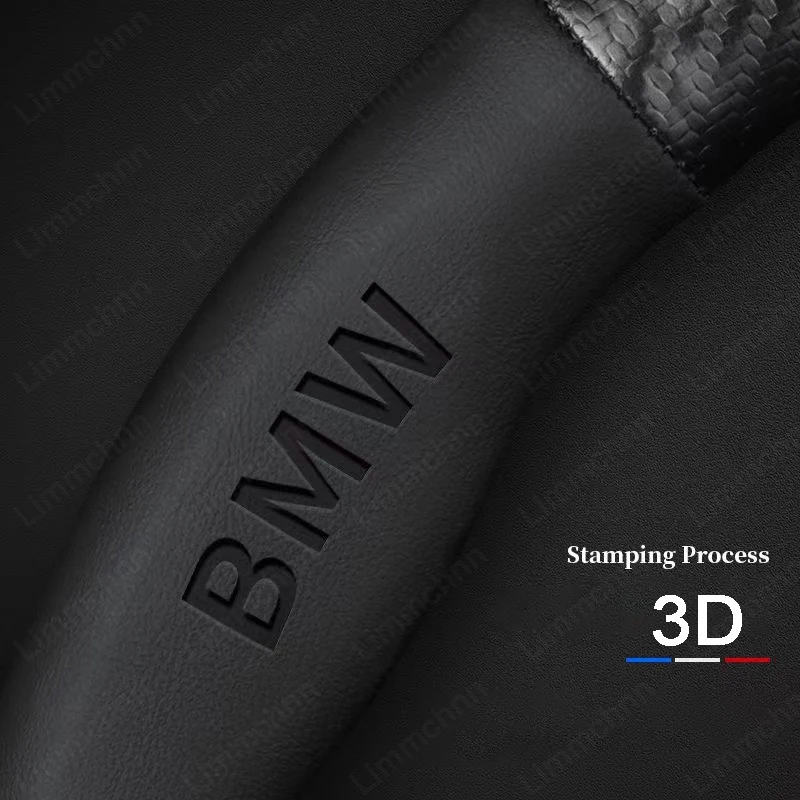 For Bmw E46 E90 E60 F10 F30 E39 E36 F20 E87 F20 F40 E88 M Performance M2 M3 M4 M5 M6 3D Embossing Car Logo Steering Wheel Cover
