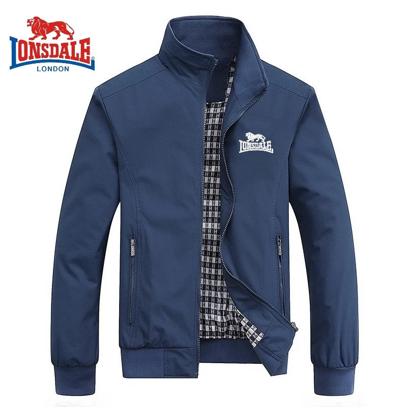 Herbst und Winter Herren bestickte hochwertige Reversjacke, neuer Luxus, Mode, Freizeit, bequeme winddichte Outdoor-Jacke
