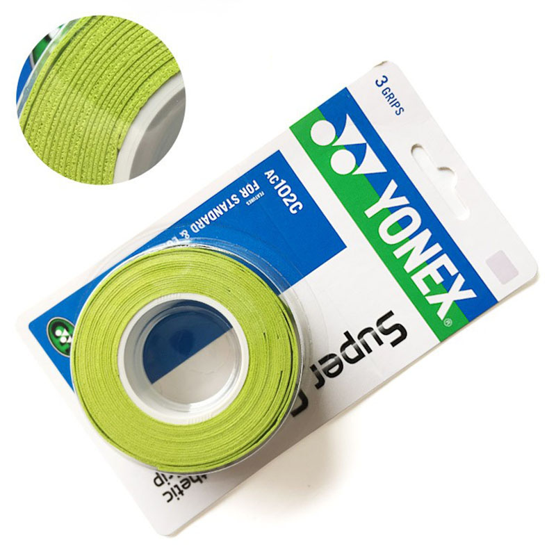 YONEX 3 Grips/แพ็คผ้า AC102 AC102EX 102C มือกาวเทนนิสแบดมินตัน Professional Anti-Slip ไม้พาเดล sticky Grip
