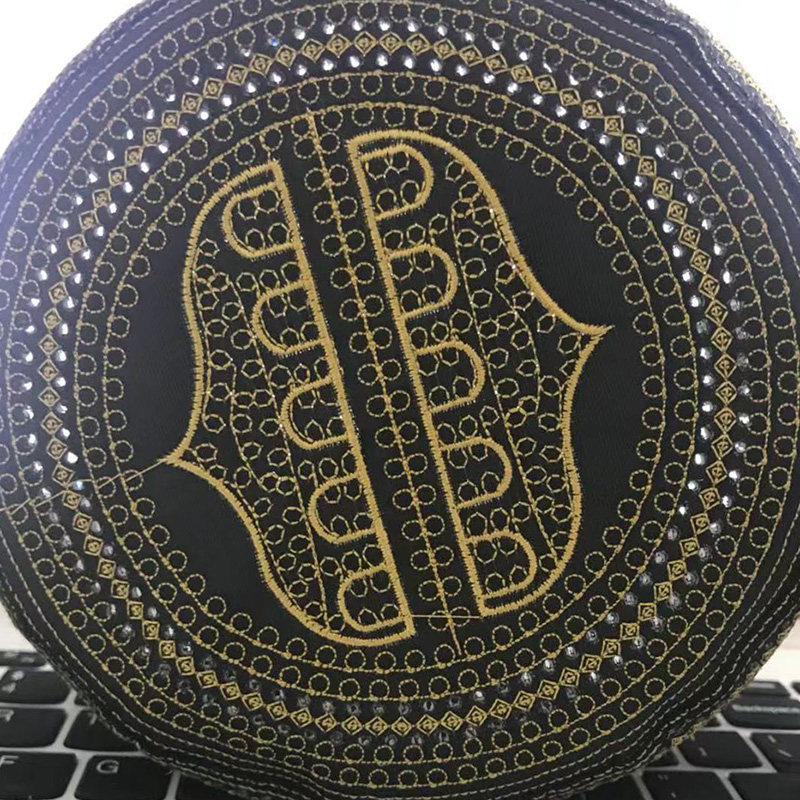 イスラム教徒の男性のための綿の刺cottonキャップ,祈りのためのビーズの帽子,カラフル